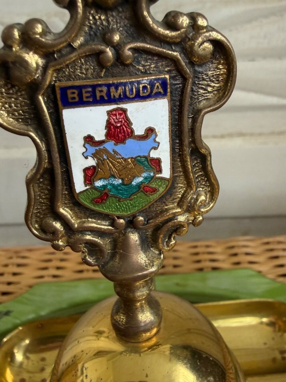 Vintage 50's Brass Silent Butler Crumb Catcher Peerage England Bermuda Souvenir - Picture 6 of 9